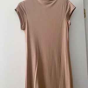 Tan long Body-con dress